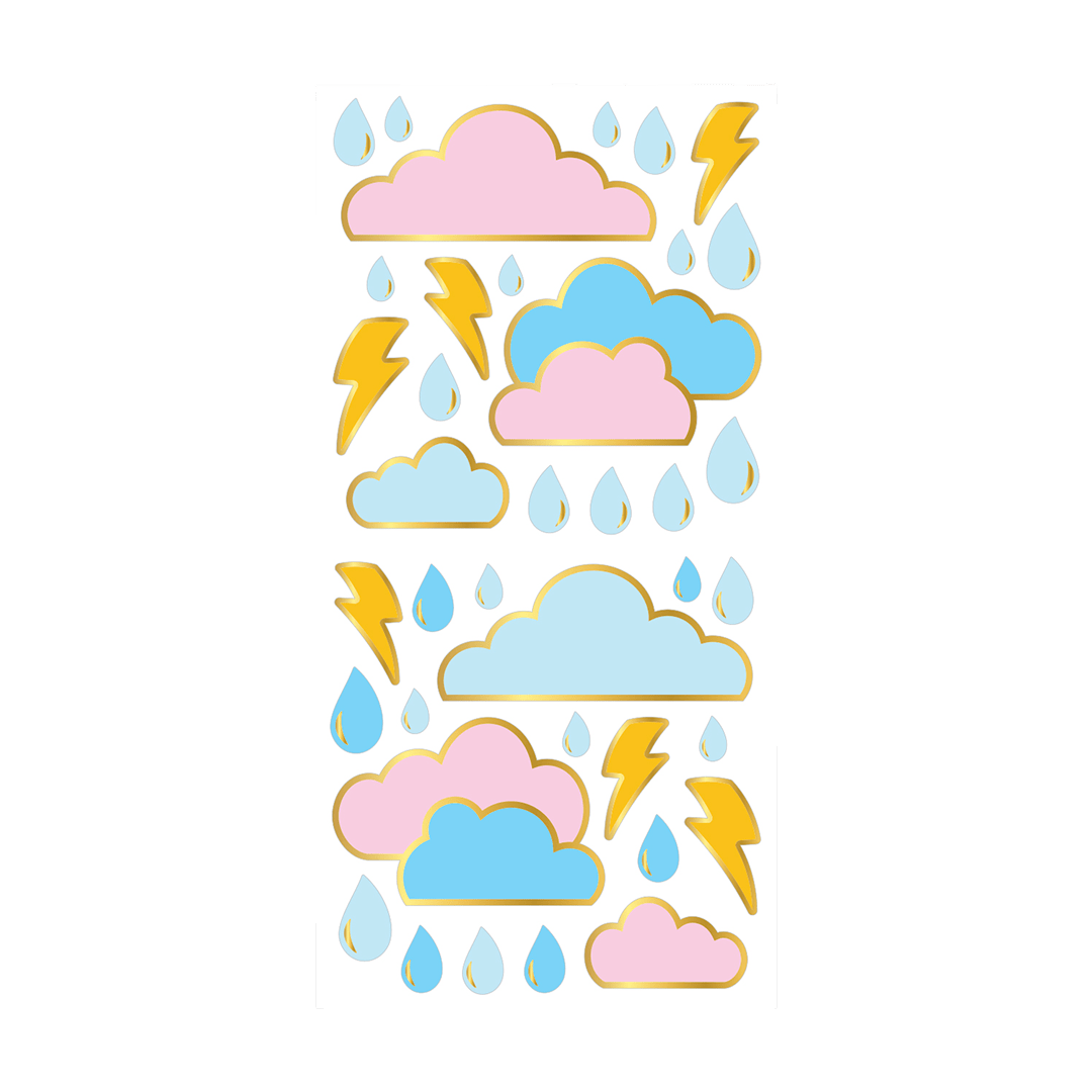 Pastel Weather Stickers On The Roll