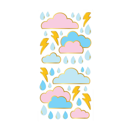 Pastel Weather Stickers On The Roll