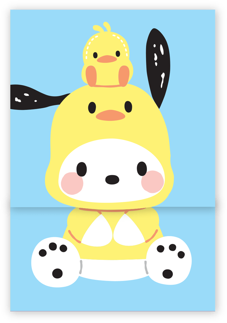 Pochacco Happy Duckling Fold Over Notebook