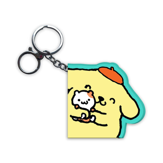 Pompompurin Best Bud Mini Puffy Notebook Keychain