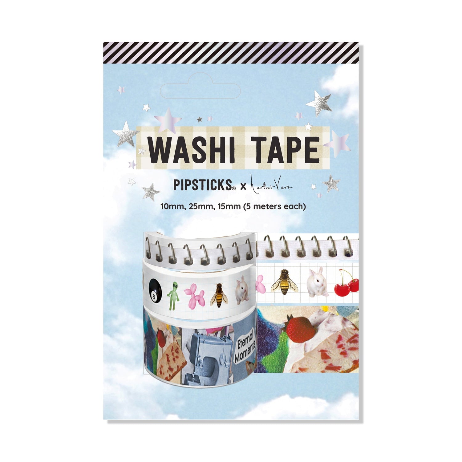 Haricot Vert Ephemera  Washi Tape Set of 3