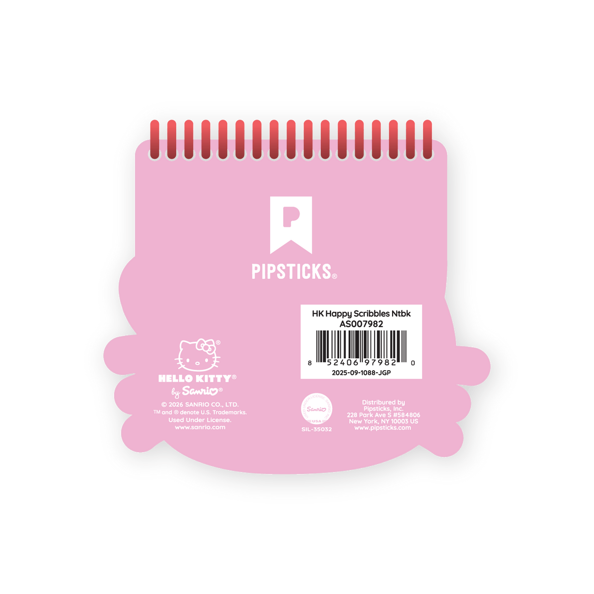 Hello Kitty Happy Scribbles Spiral Notebook