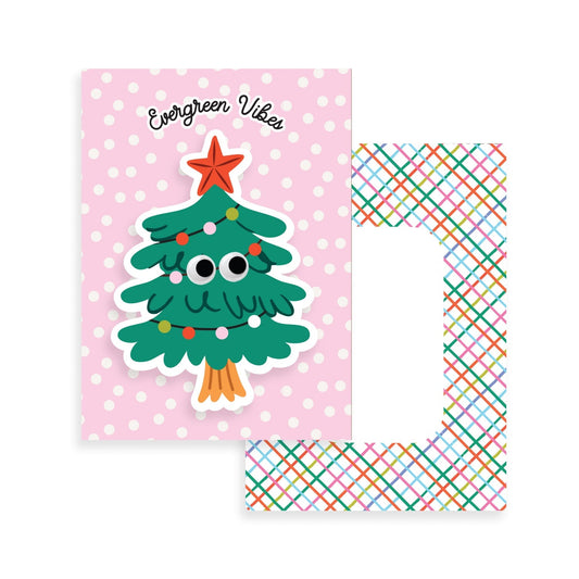 Evergreen Vibes Big Puffy Greeting Card