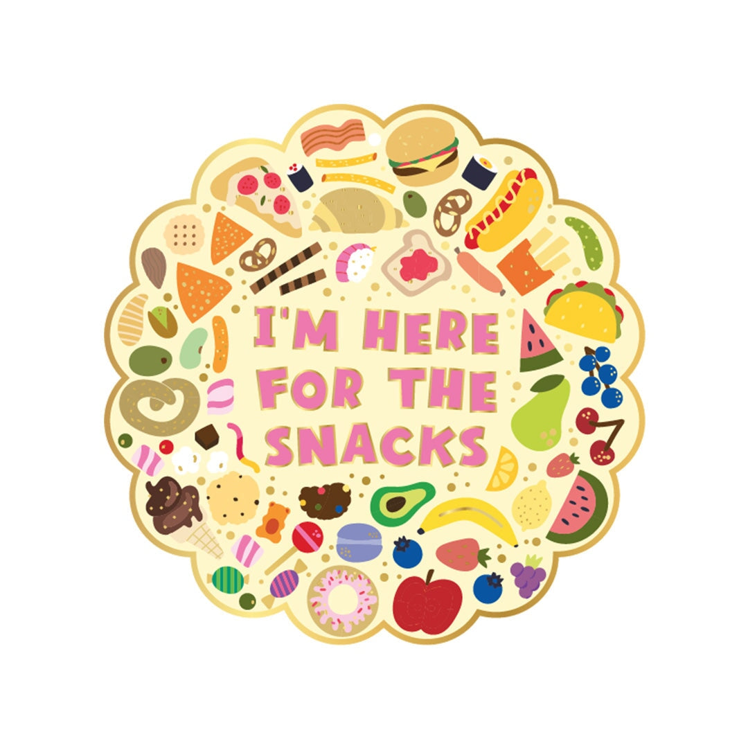 Here For The Snacks Sticker Mantra Sticker-By-Number