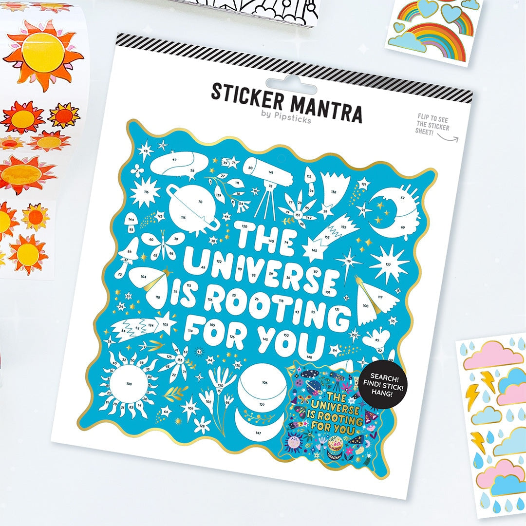 Universe Is Rooting For You Sticker Mantra Sticker-By-Number