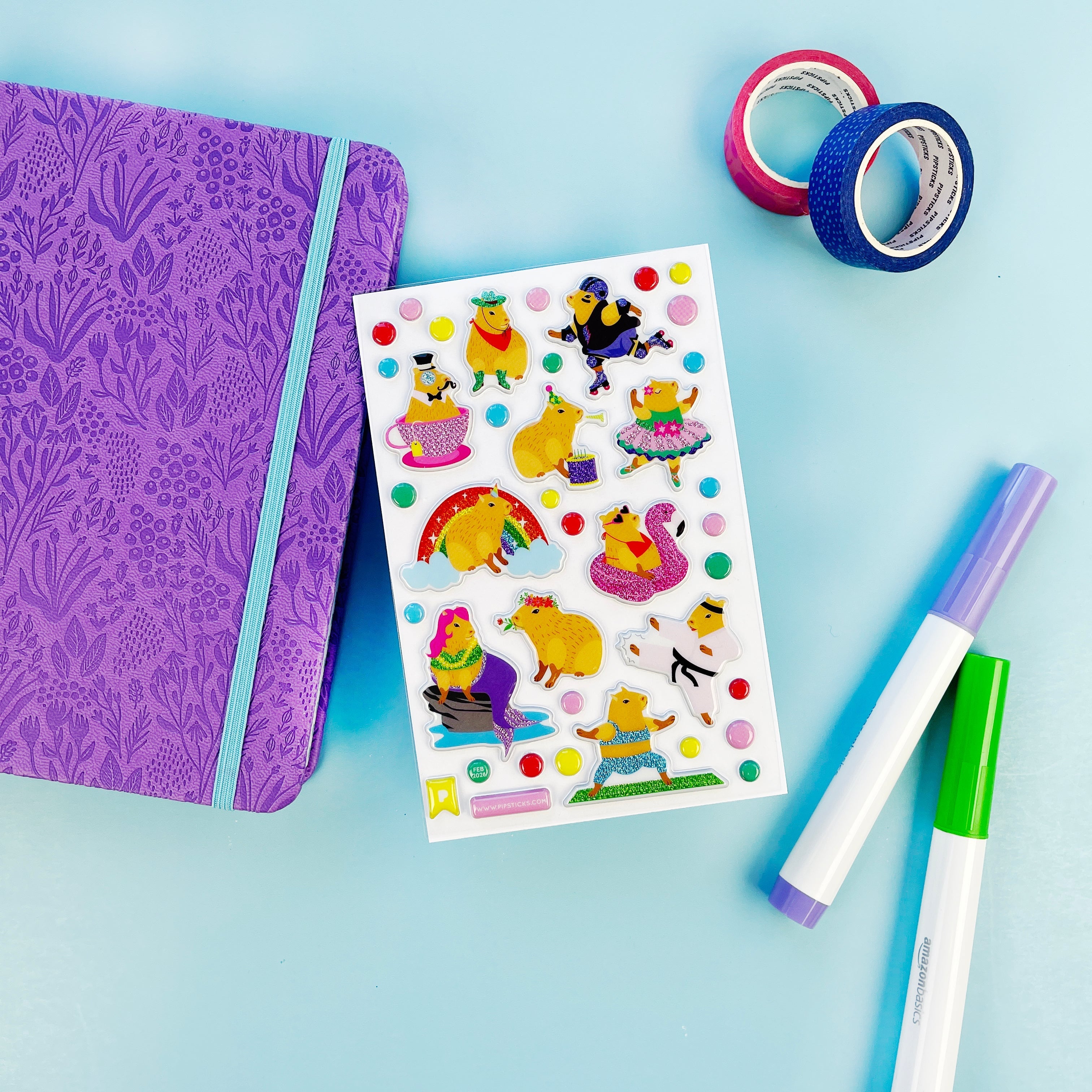 Capy Crew Glitter Puffy