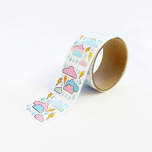 Pastel Weather Stickers On The Roll