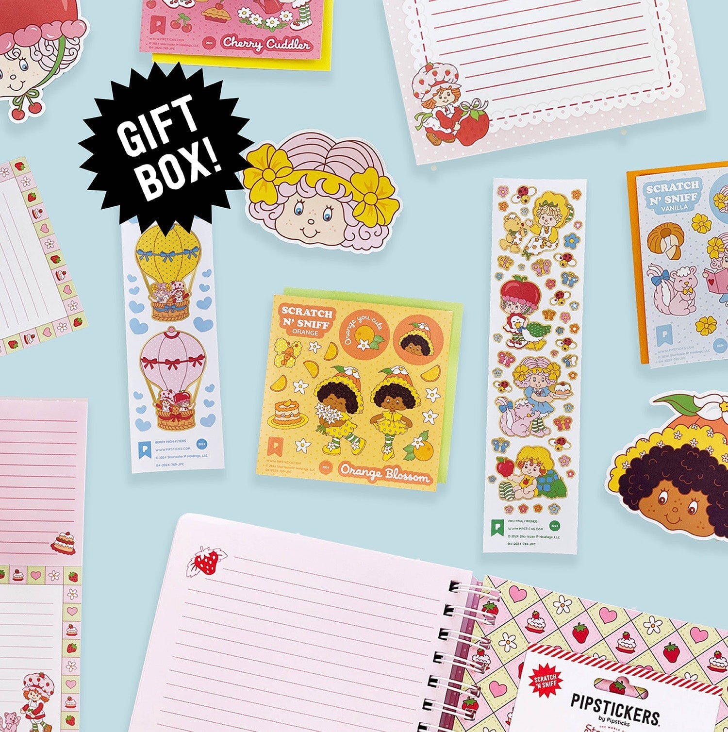 Pipsticks + Strawberry Shortcake Sticker & Stationery Gift Box
