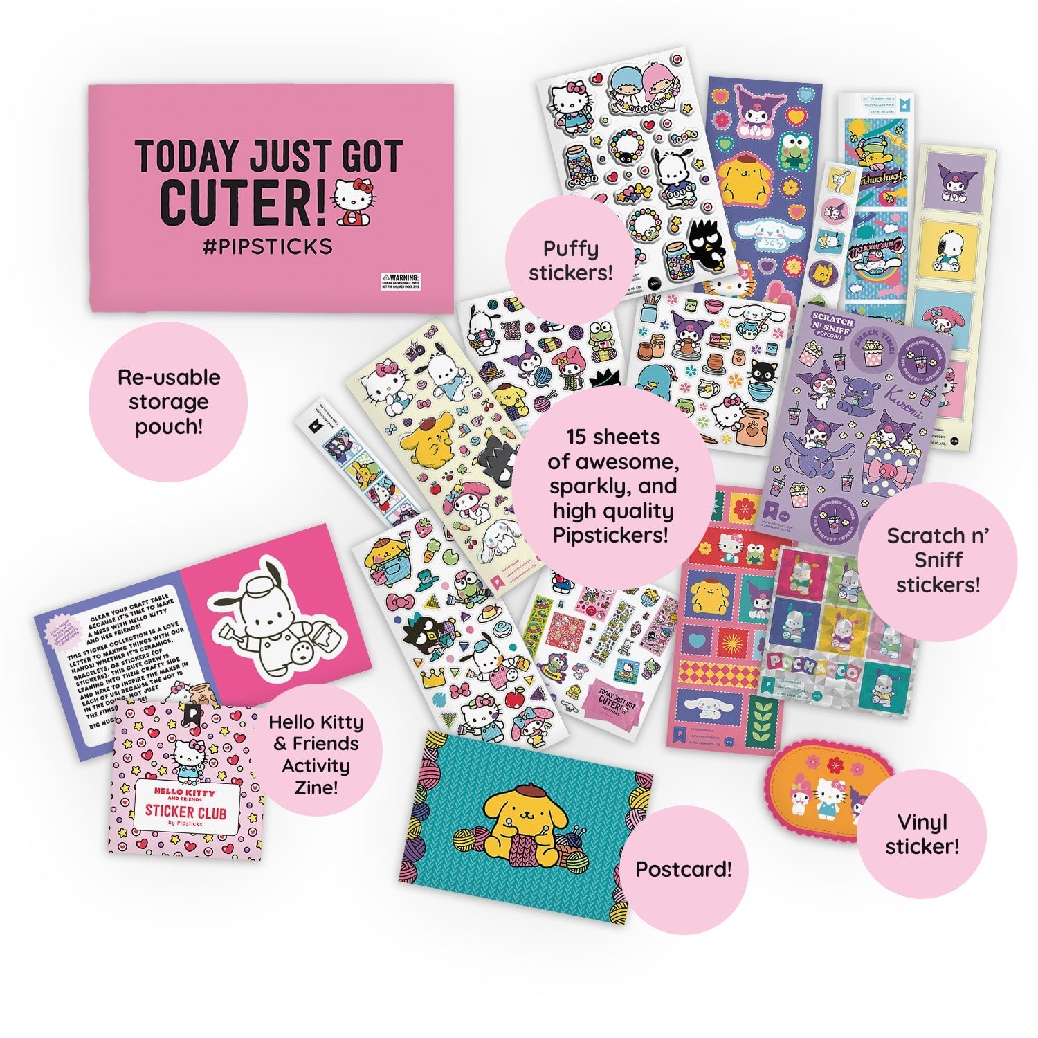 Hello Kitty and Friends Cozy Crafts Sticker Pack