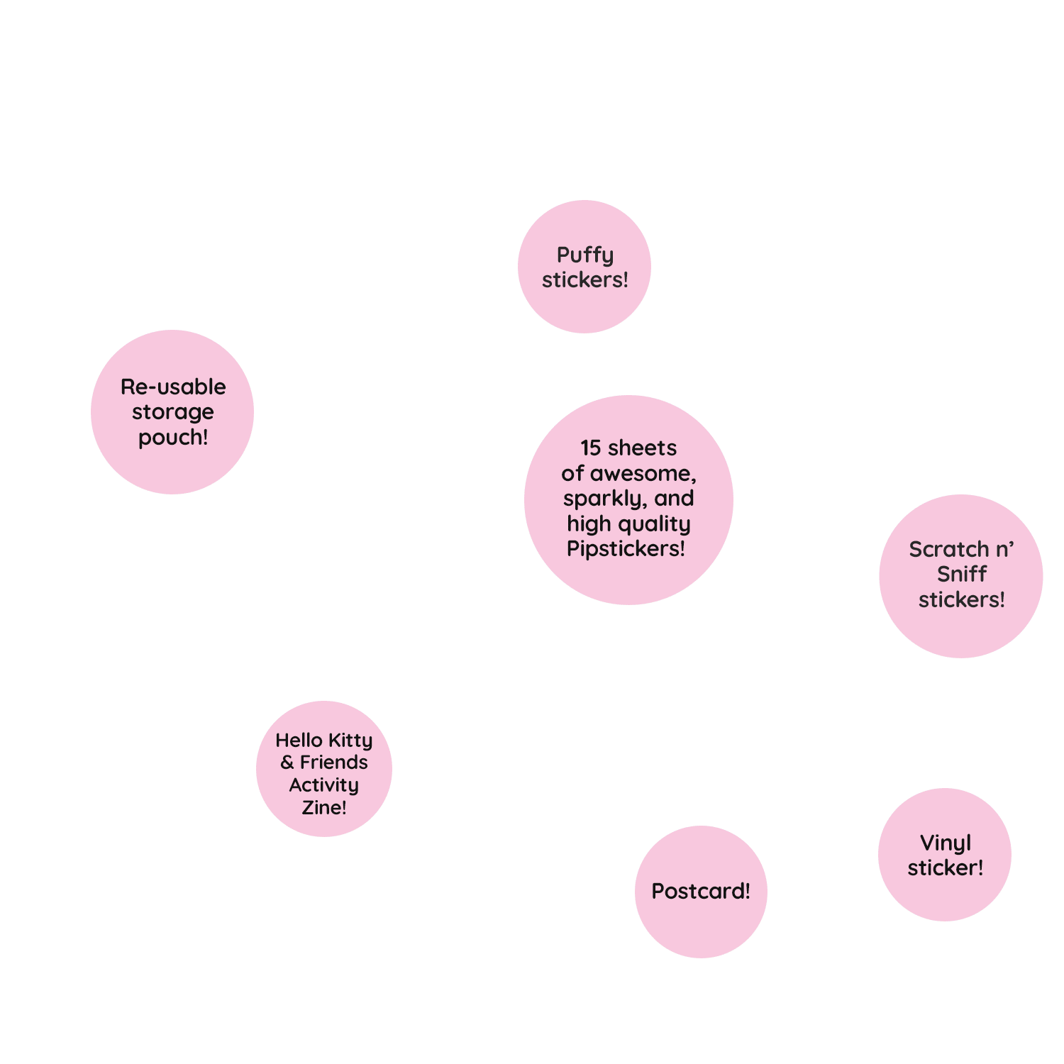 Sweet As Can Be Hello Kitty and Friends Sticker Pack