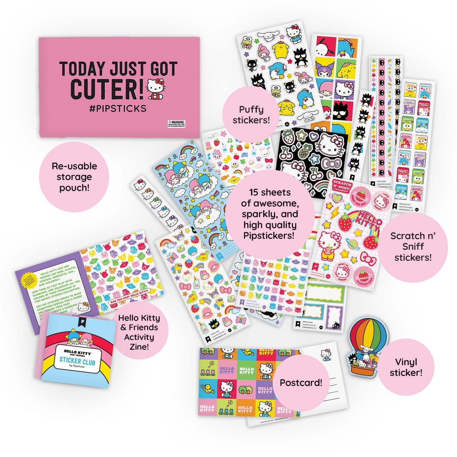 Up, Up away Hello Kitty & Friends Sticker Pack