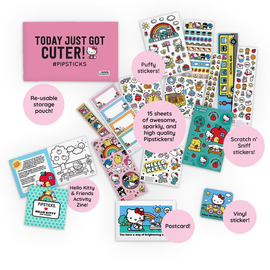 School Bus Rules Hello Kitty Sticker Pack