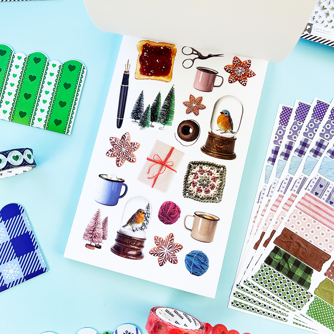 Winter Whimsy Junk Journal Sticker Book