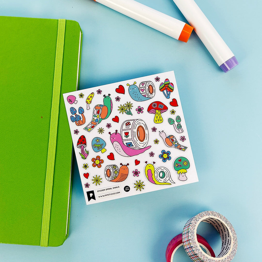 Sticker Spiral Snails