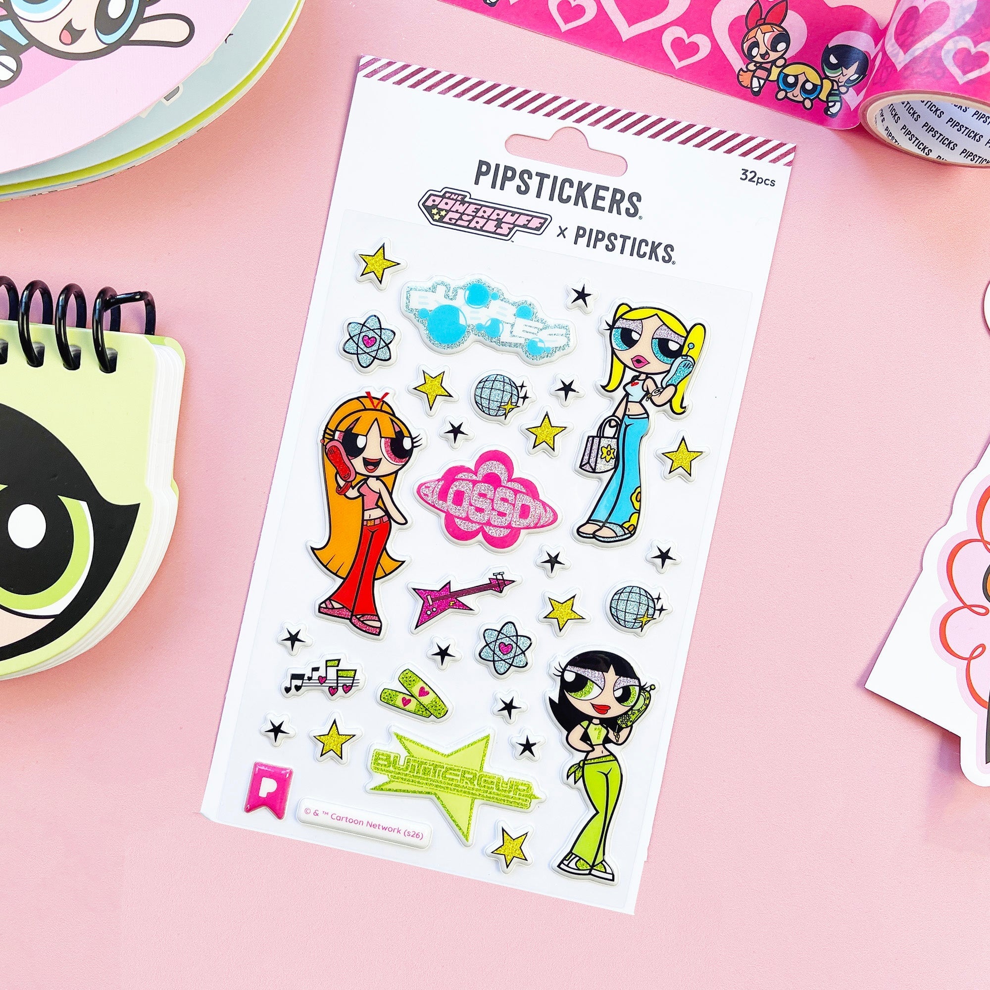 The Powerpuff Girls Chat & Sparkle Glitter Puffy