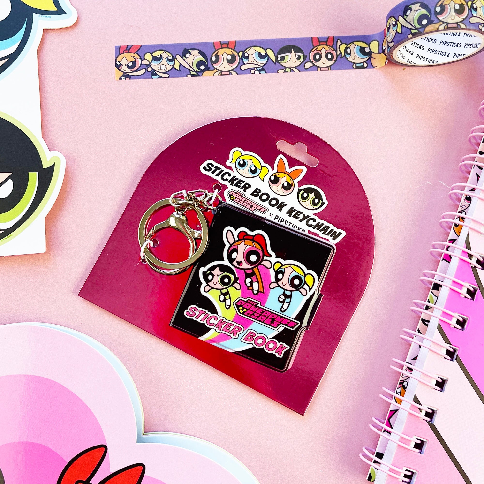 The Powerpuff Girls Mini Sticker Book Keychain