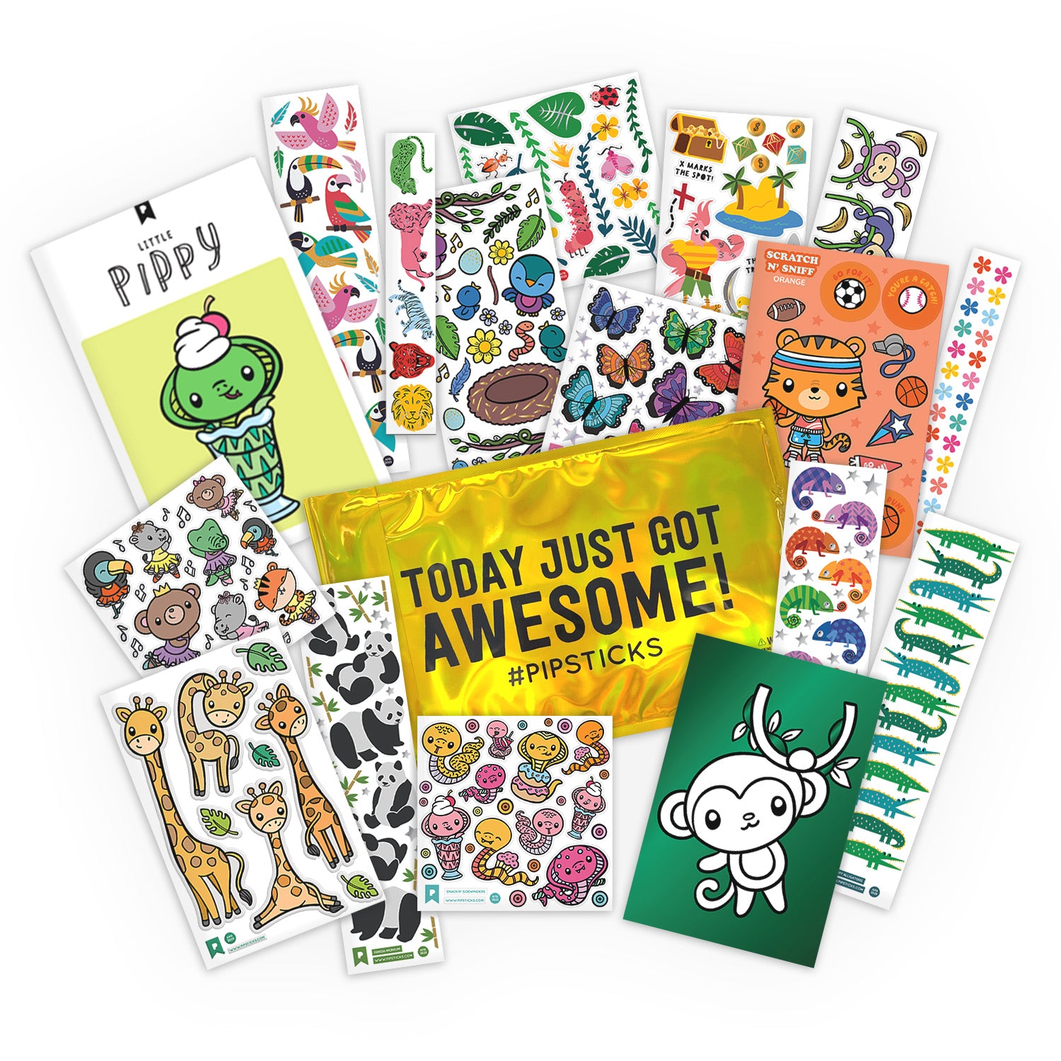 Pipsticks, Stickers, Forest Friends