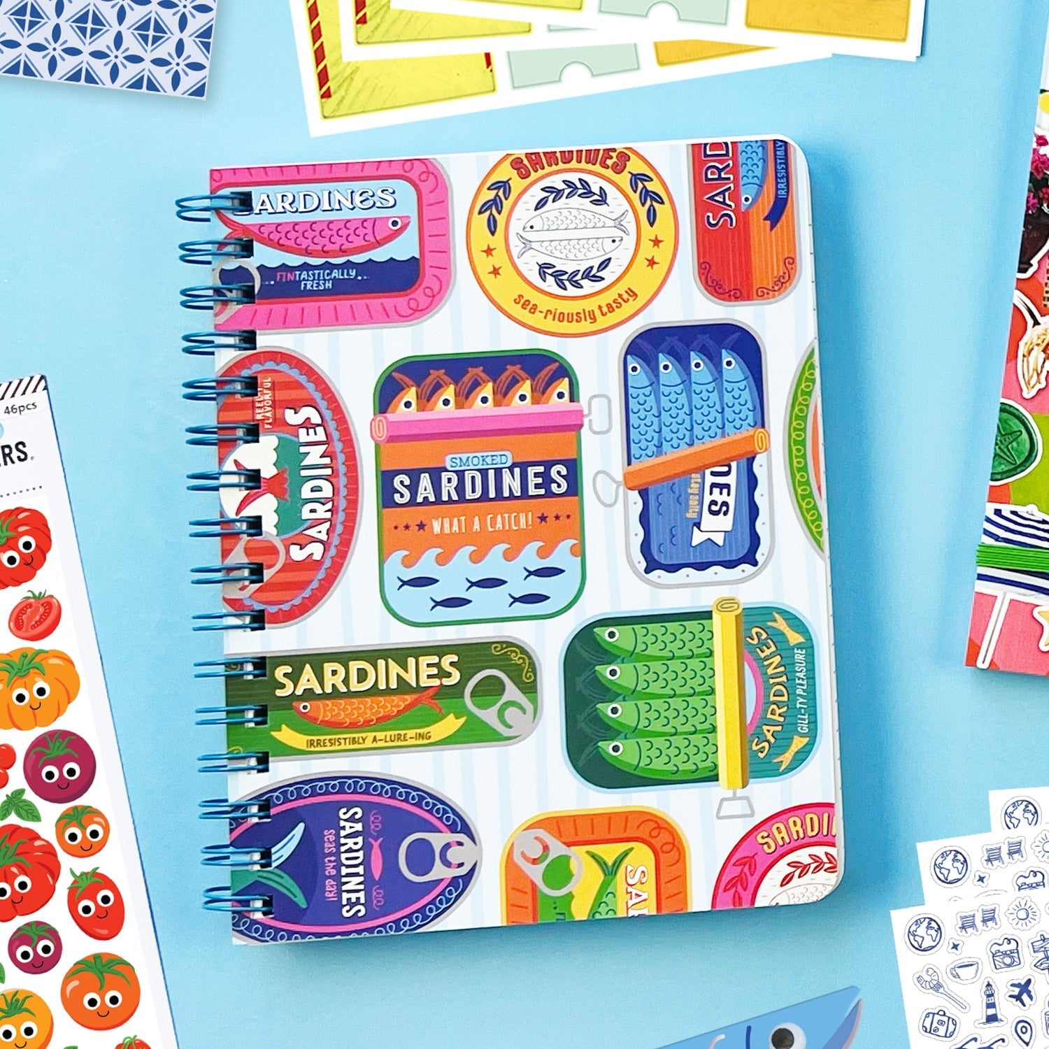 Sea-riously Tasty Sardine Spiral Notebook