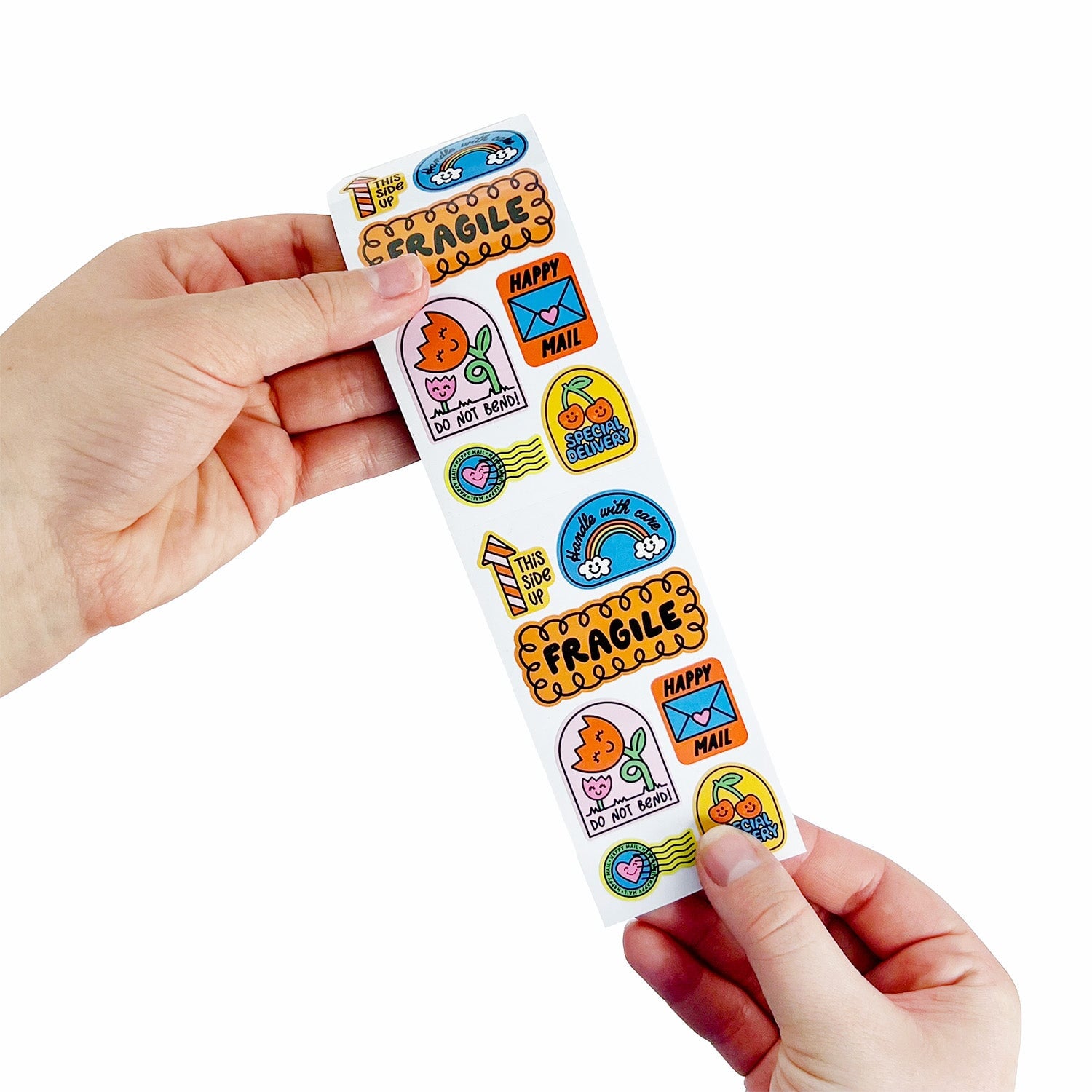 Handle With Care Sticker On The Roll