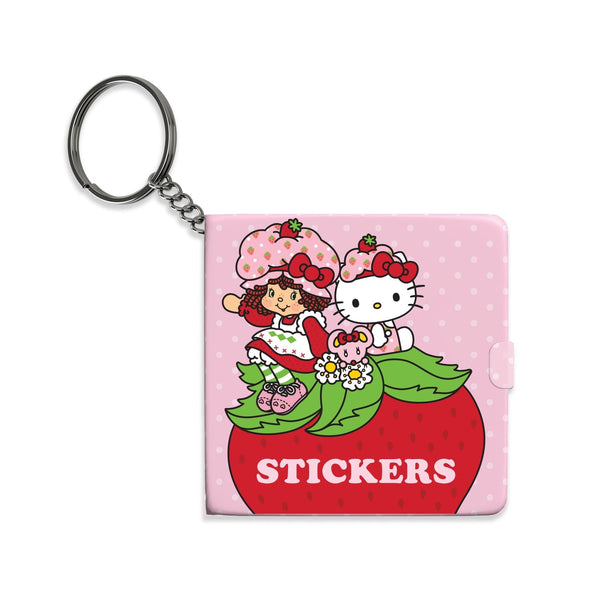 Hello Kitty + Strawberry Shortcake Mini Sticker Book Keychain