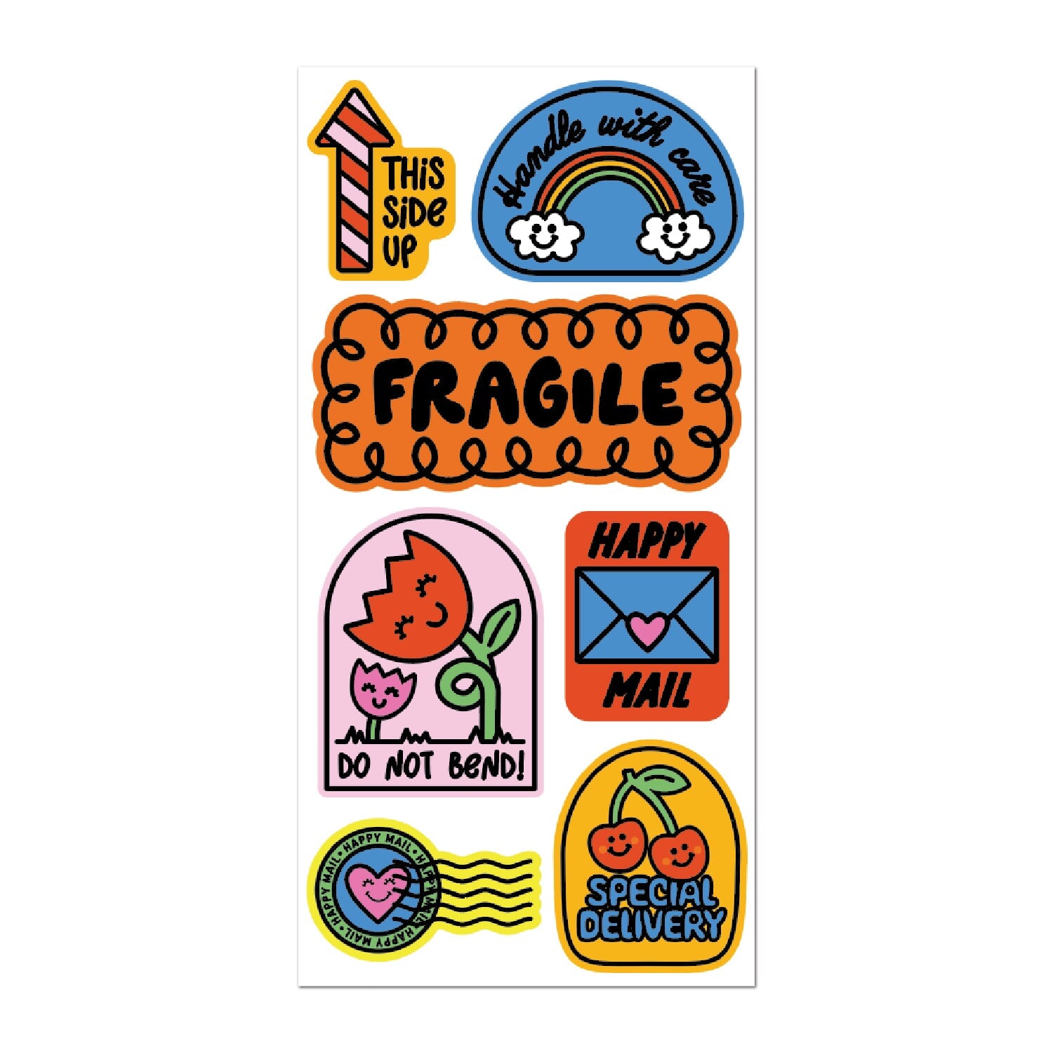 Handle With Care Sticker On The Roll