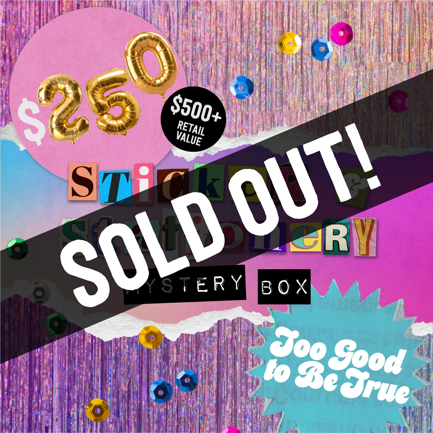 Too Good To Be True Sticker & Stationery Mystery Box