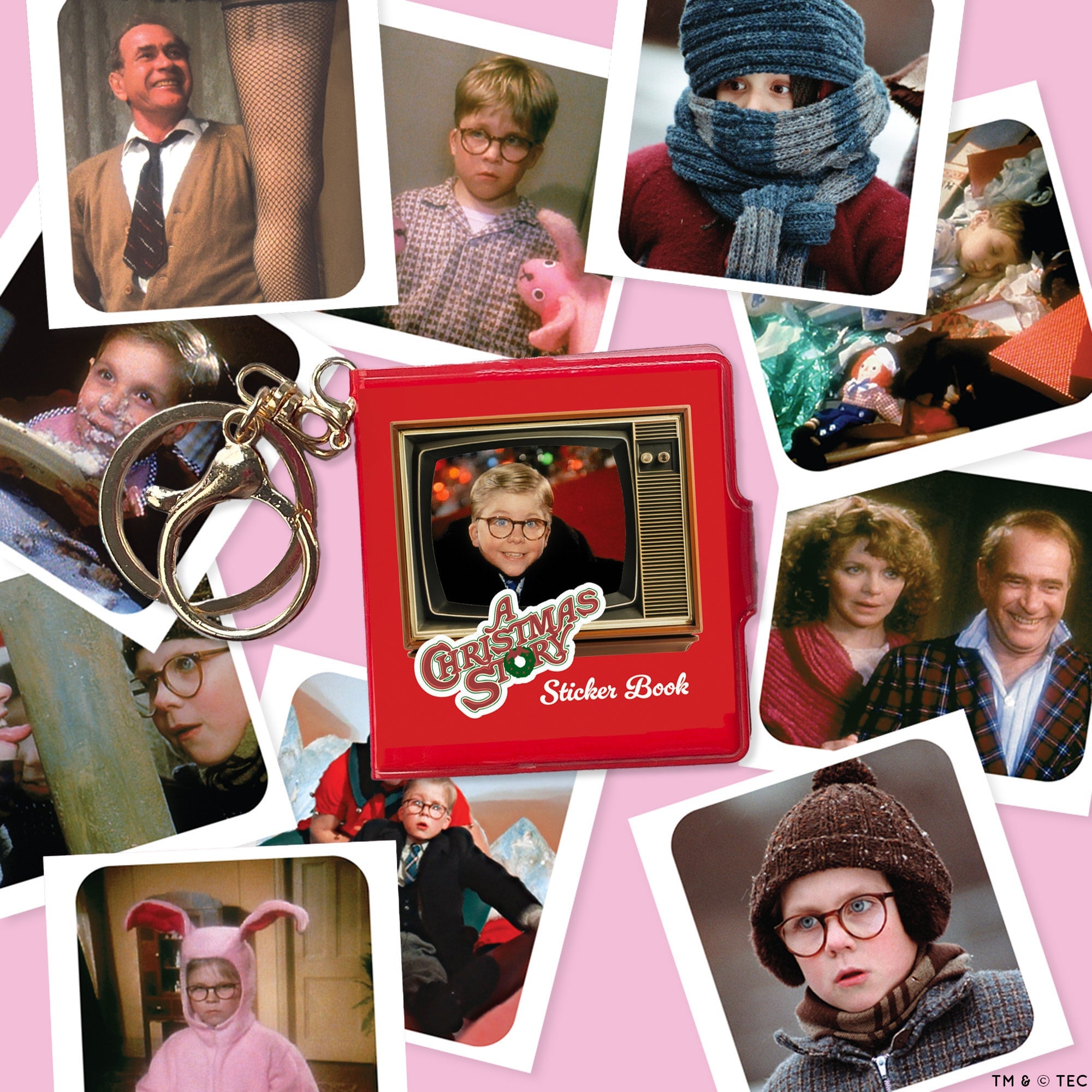 A Christmas Story Mini Sticker Book Keychain