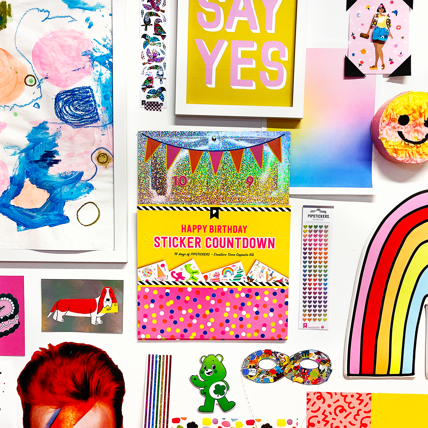 Happy Birthday Sticker Countdown Calendar