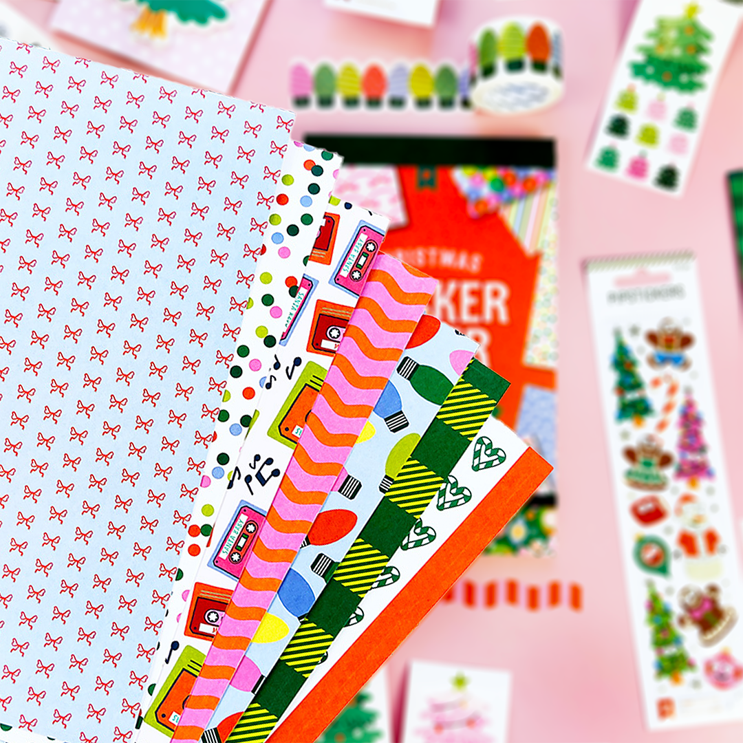 Charming Christmas Sticker Paper Scrap Pad