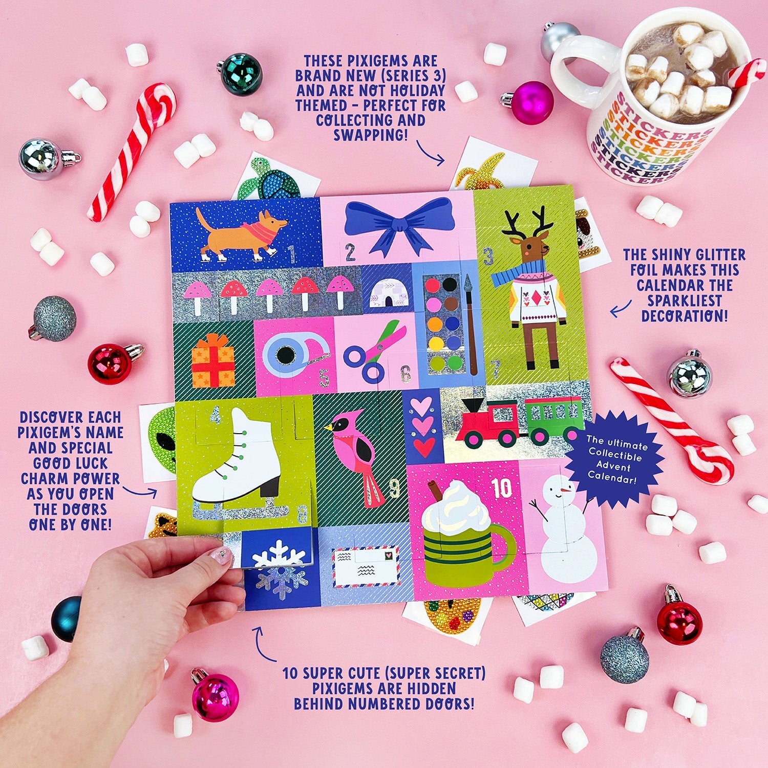 Super Sparkly Pixigem Sticker Countdown