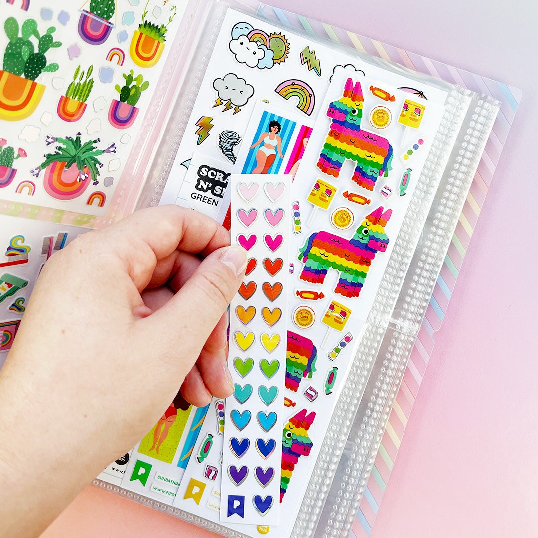 Colorful Stickers Pocket Sticker Keeper