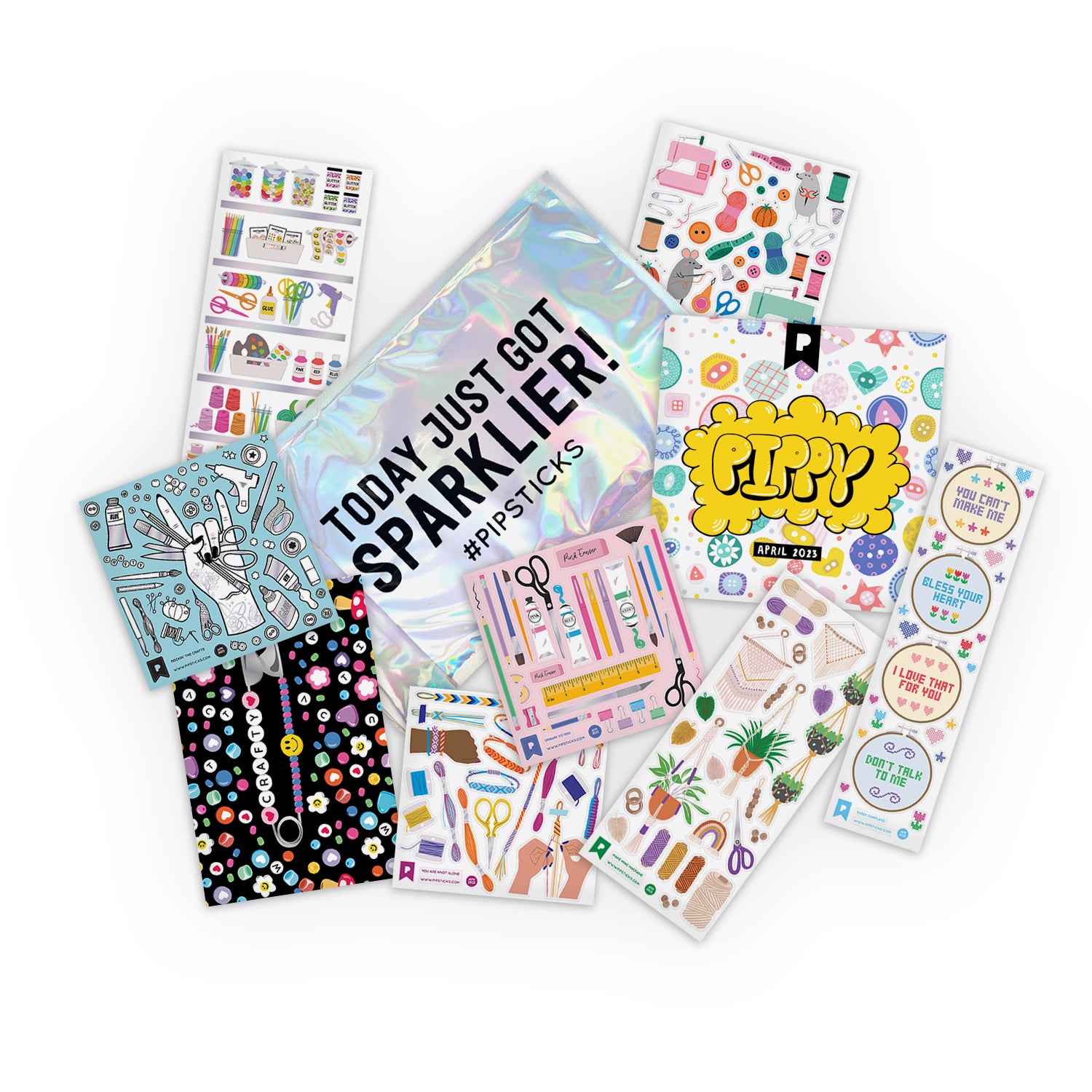 Pipsticks Fresh Picked Big Alphabet Sticker Sheet - 5 Pack