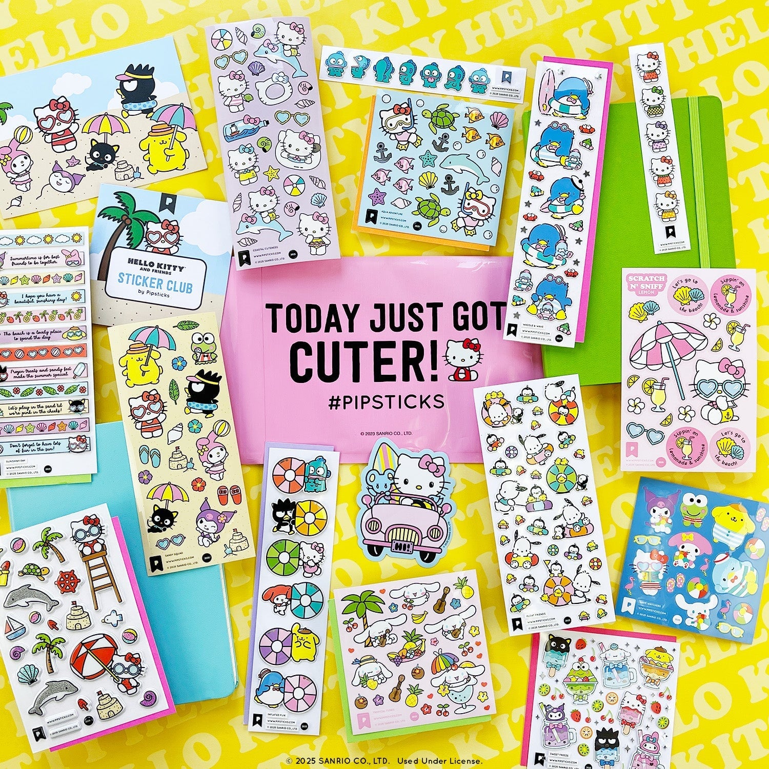 To The Beach Hello Kitty and Friends Sticker Pack