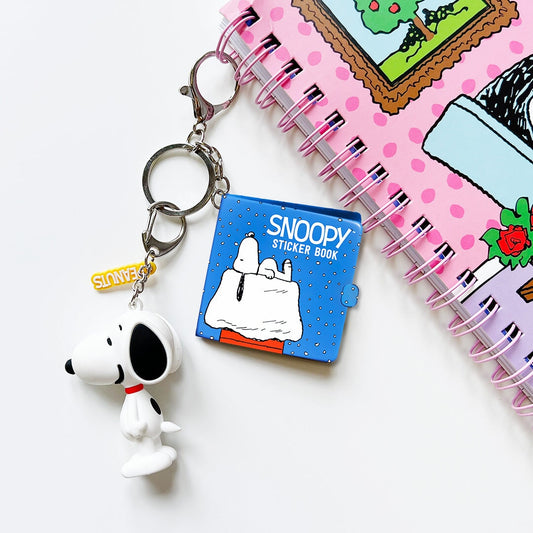 Snowy Snoopy Mini Sticker Book Keychain
