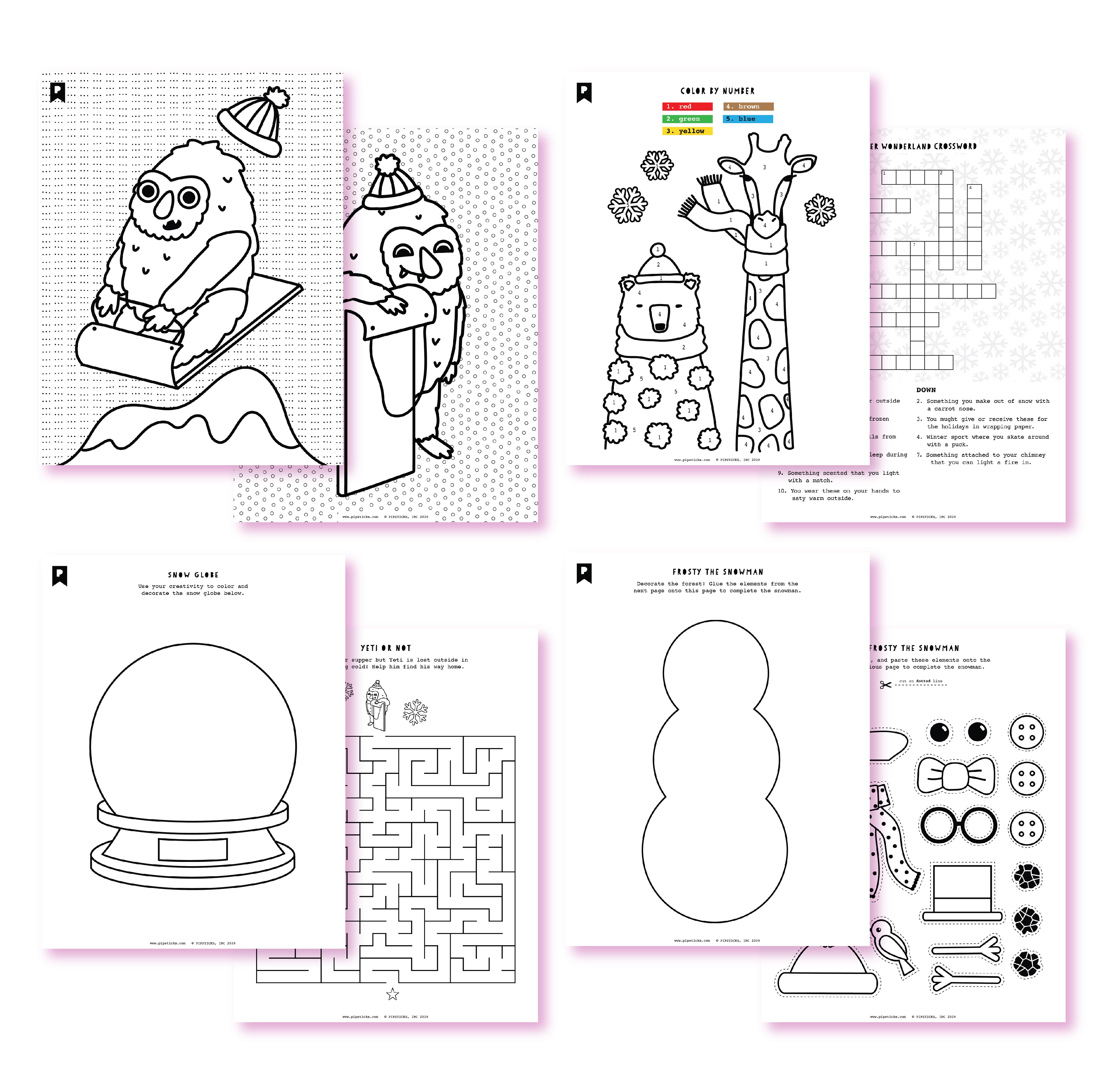 Gettin' Yeti For Fun Kids Printables