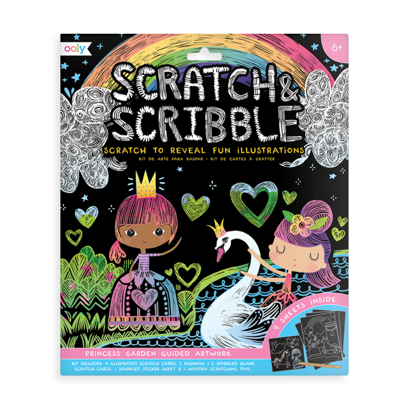 Ooly Scratch & Scribble Princess Garden Art Kit