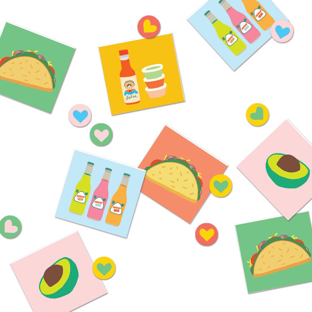 Fantas-Taco Sticker Confetti