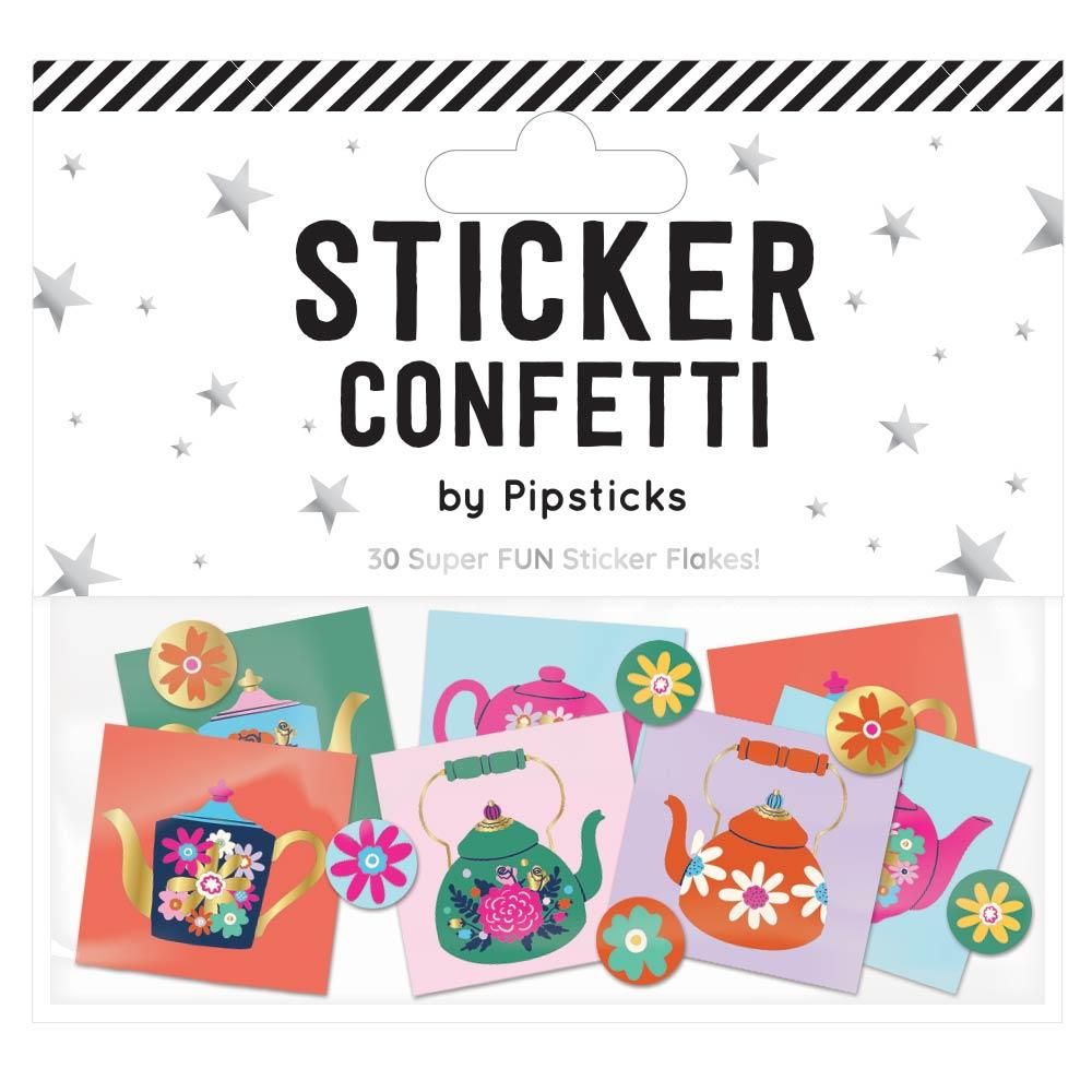 Beau-tea-ful Kettles Sticker Confetti