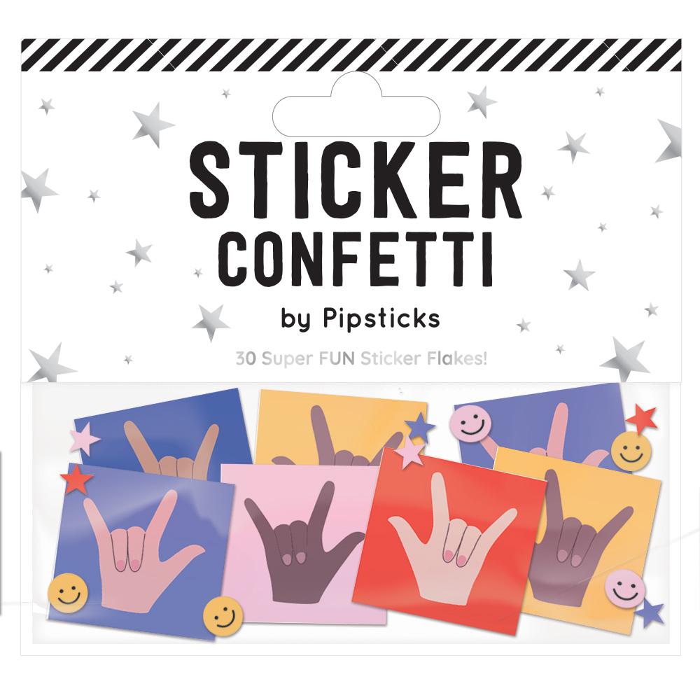 I Love You Sticker Confetti