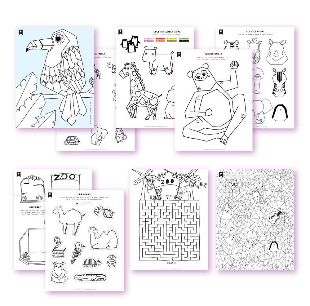 Day At The Zoo Kids Printables