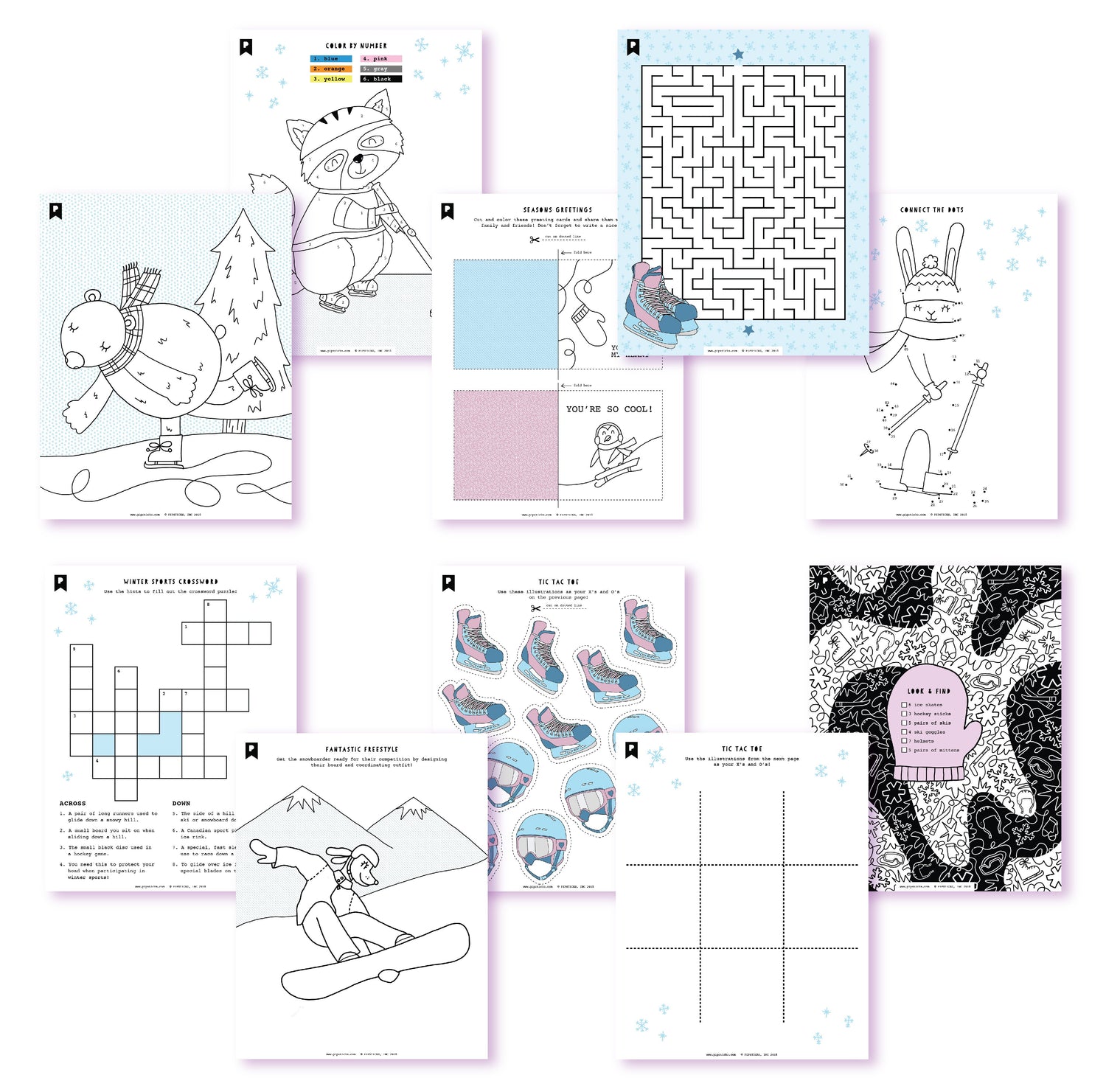 An Ice Day For Skating Kids Printables