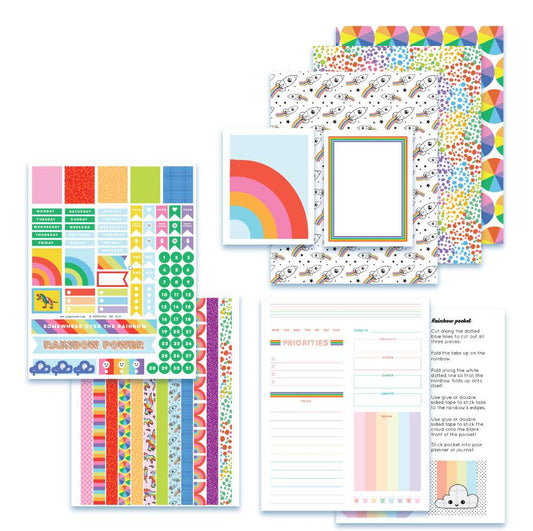 Over The Rainbow Planner Printables