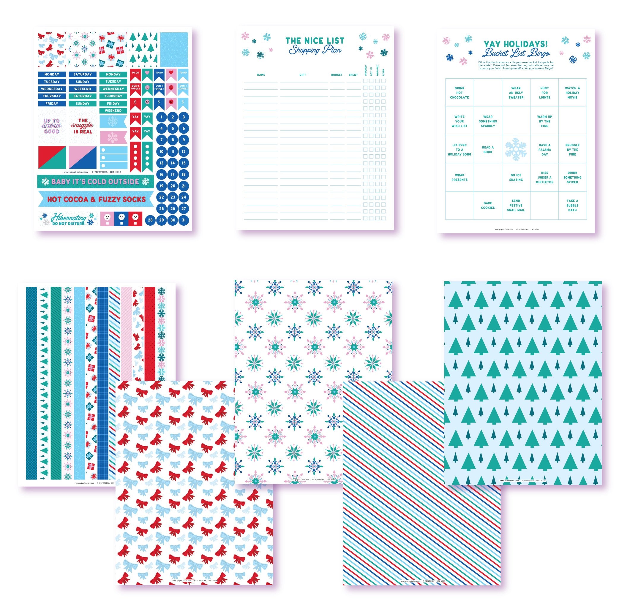 Yay! For The Holidays Planner Printables