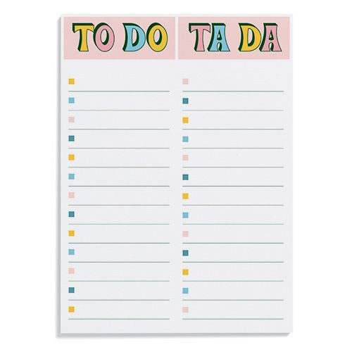 To Do Ta Da Notepad