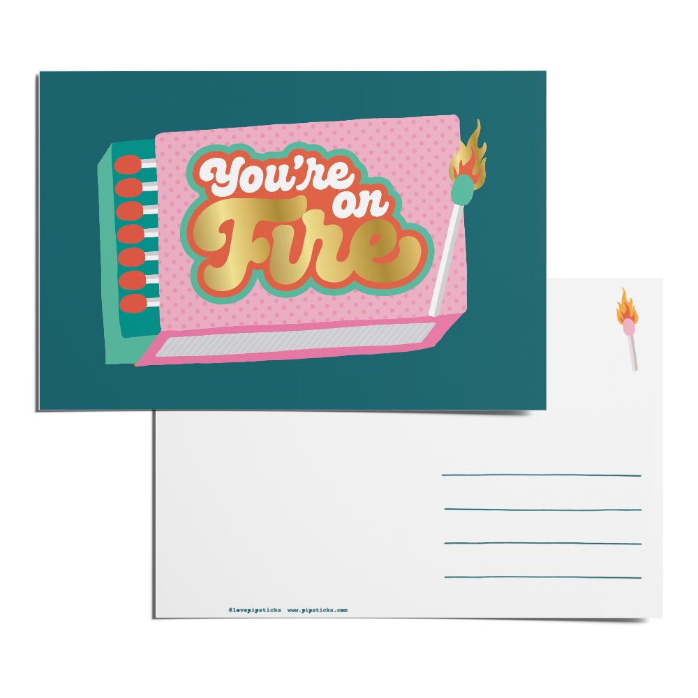 You're On Fire Postcard Pack