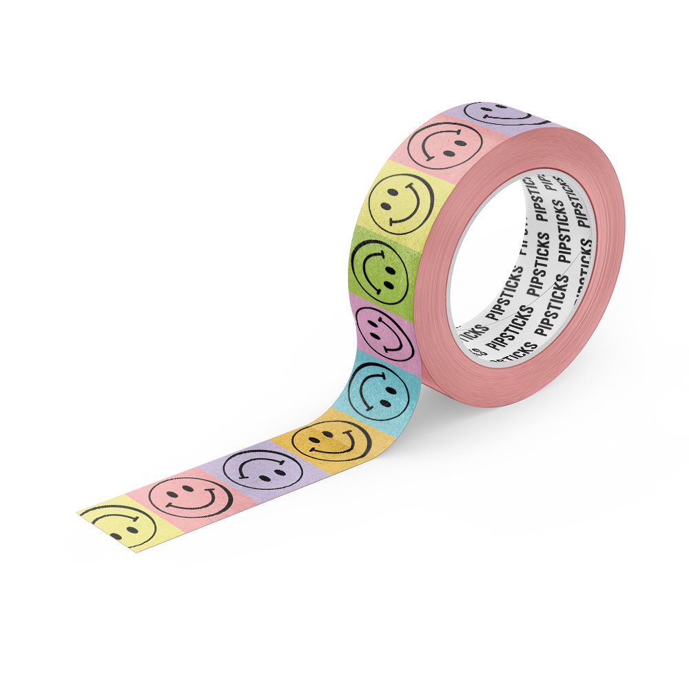 Vibrant Tiled Smiles Washi