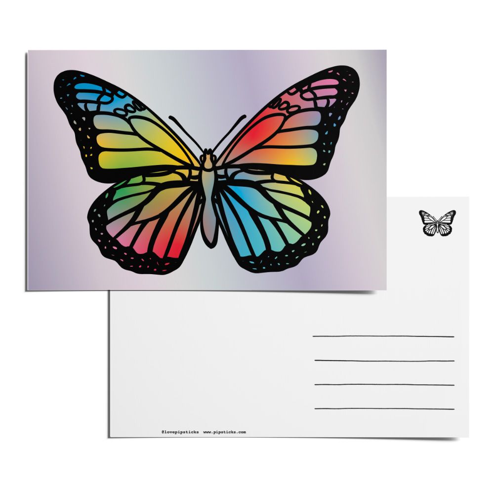 Multicolor Monarch Postcard Pack