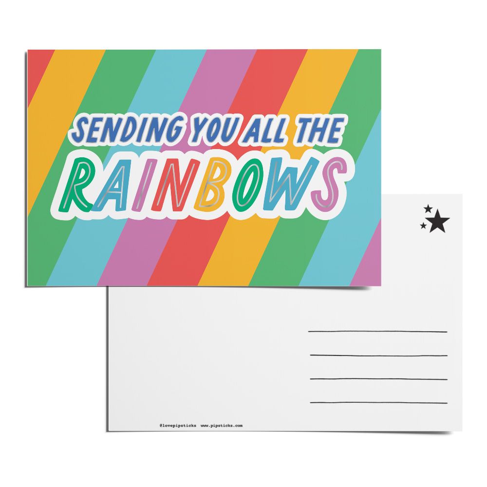 Sending You All The Rainbows Postcard Pack