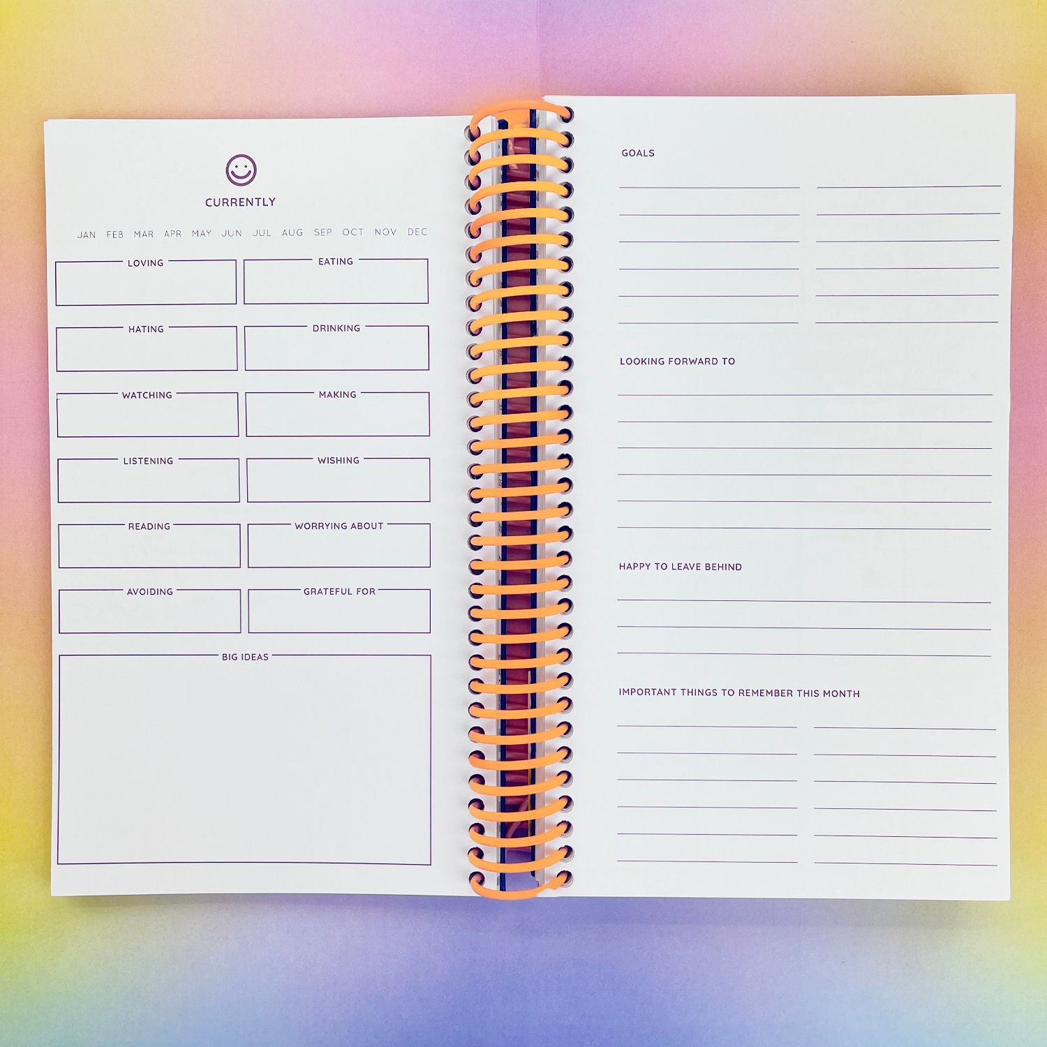Happy Thoughts 12 Month Planner