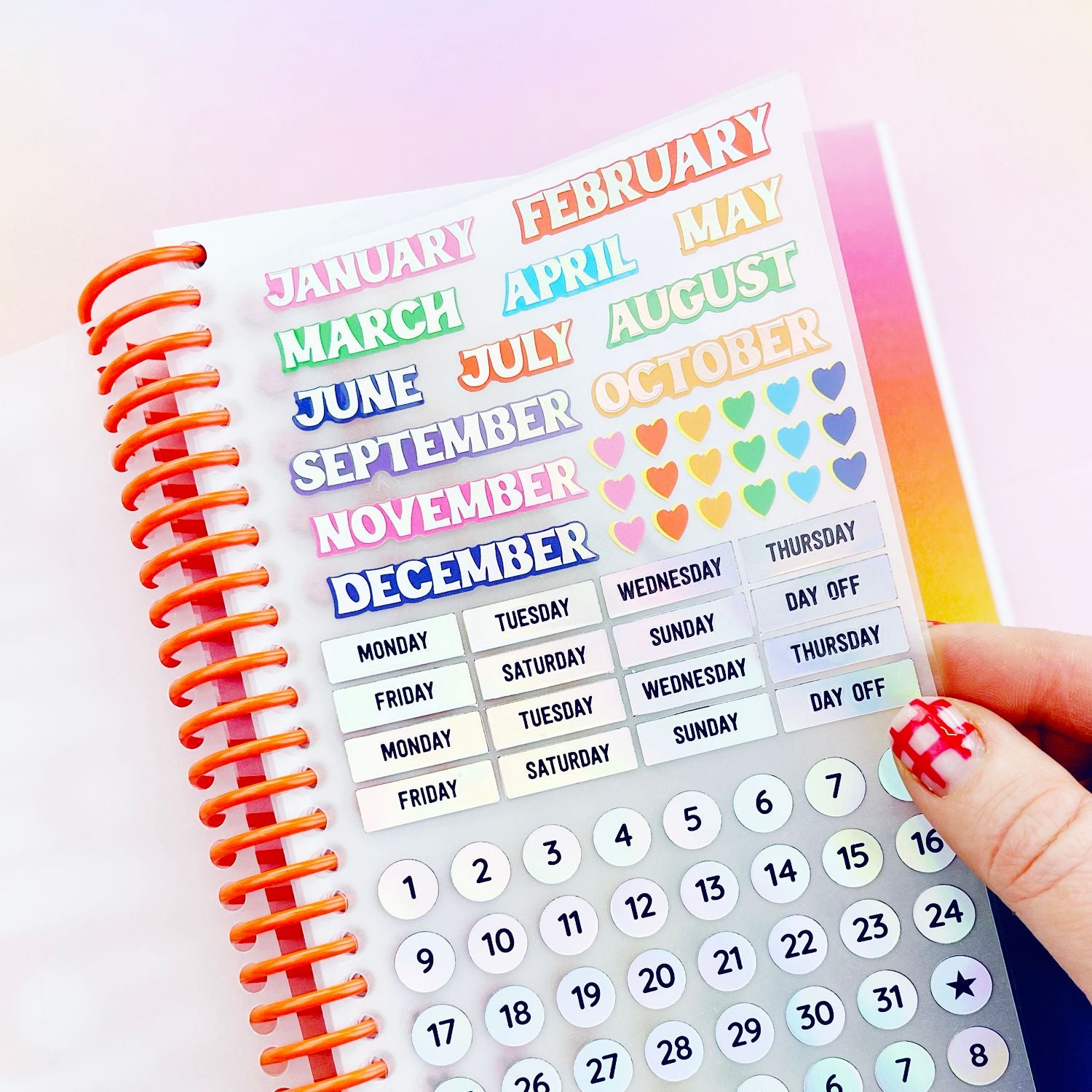 Rainbows Forever 12 Month Planner